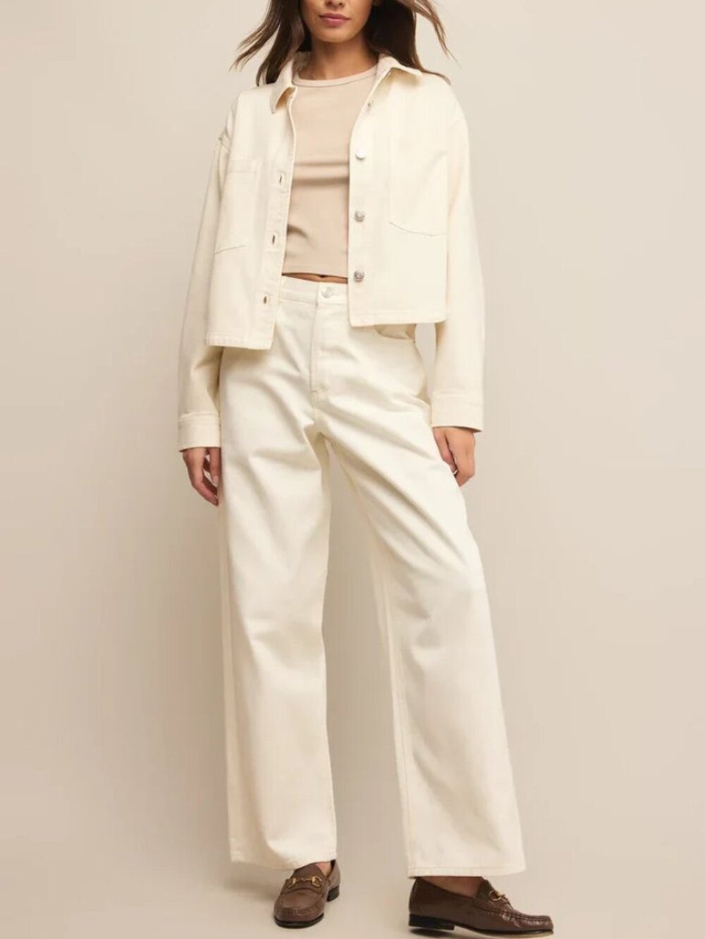 Z SUPPLY Lou Denim Pant in off white 29